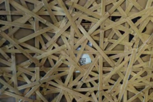 仿竹編廊架